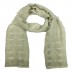 Designer Cotton Checkered Stole - Ivory White